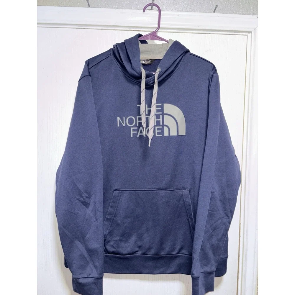 The North Face Men's Blue Fleece Pullover Hoodie Sweatshirt‎ Size L